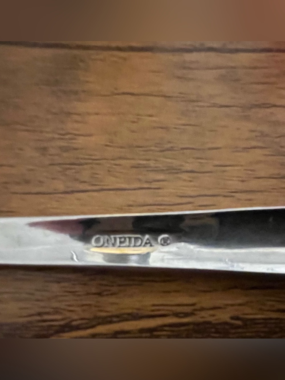 Oneida Stainless Flatware Lot - 2 Serving Spoons 3 Soup Spoons, 3 Salad Forks - Picture 5 of 5